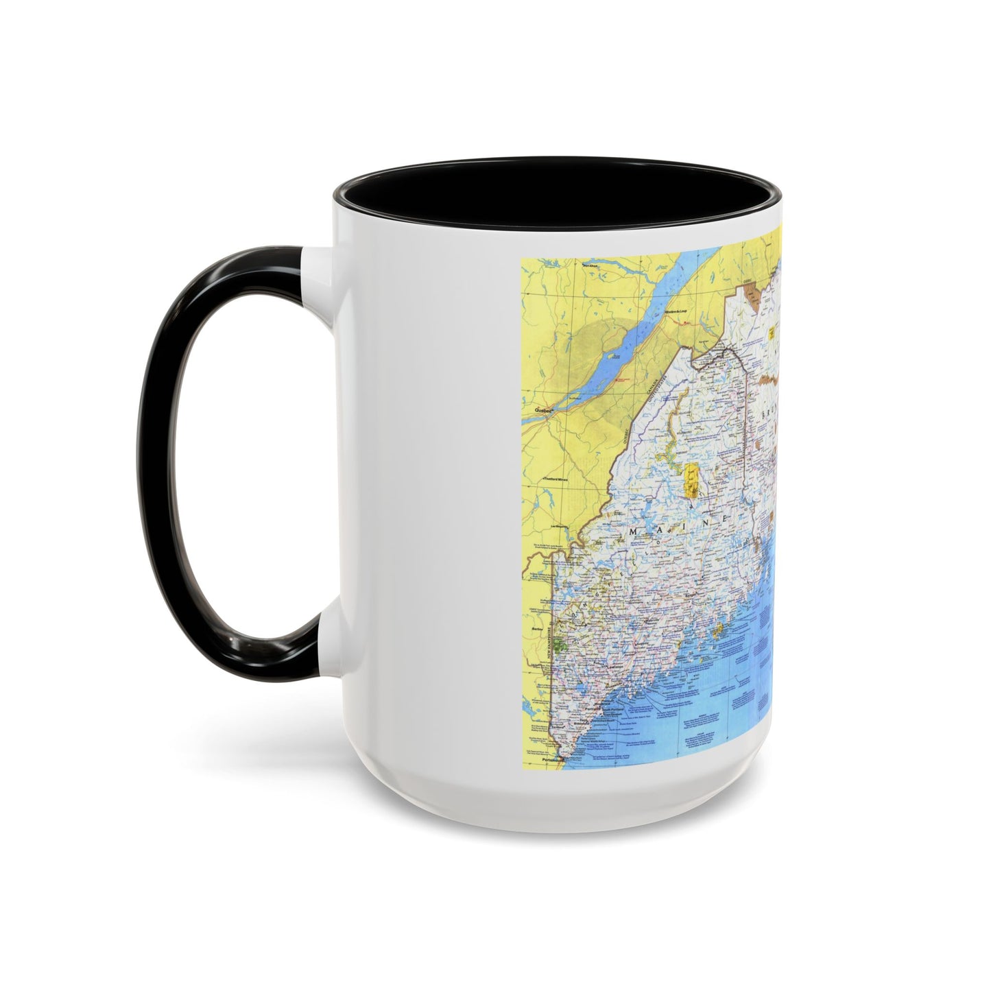 Canada - Maine, with the Maritime Provinces 1 (1975) (Map) Accent Coffee Mug