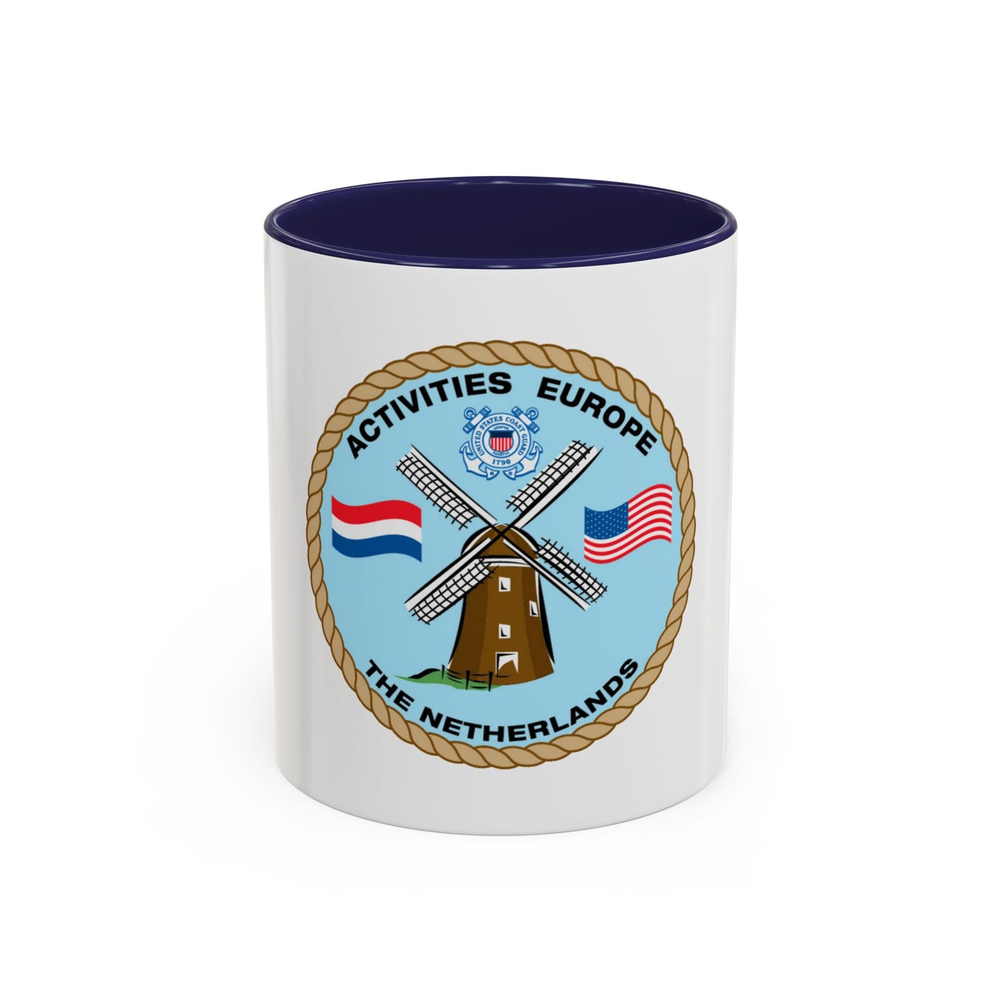 USCG Activities Europe the Netherlands (U.S. Coast Guard) Accent Coffee Mug