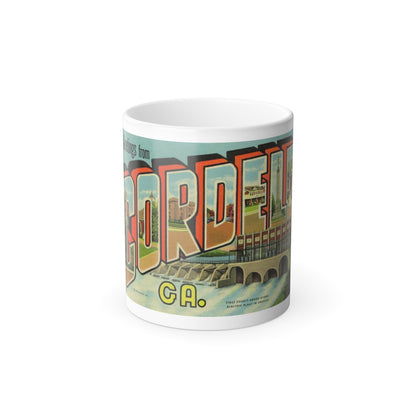 Greetings from Cordele GA (Greeting Postcards) Color Changing Mug 11oz