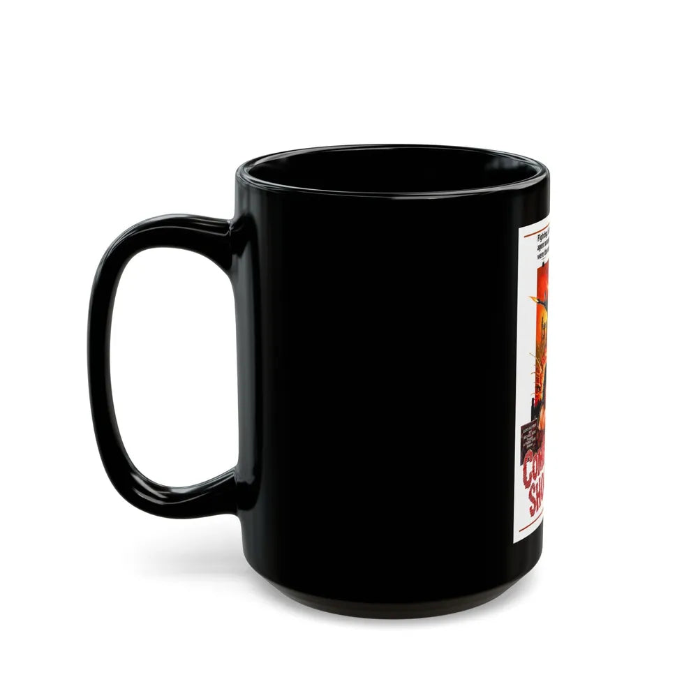 COMBAT SHOCK 1984 Movie Poster - Black Coffee Mug-Go Mug Yourself