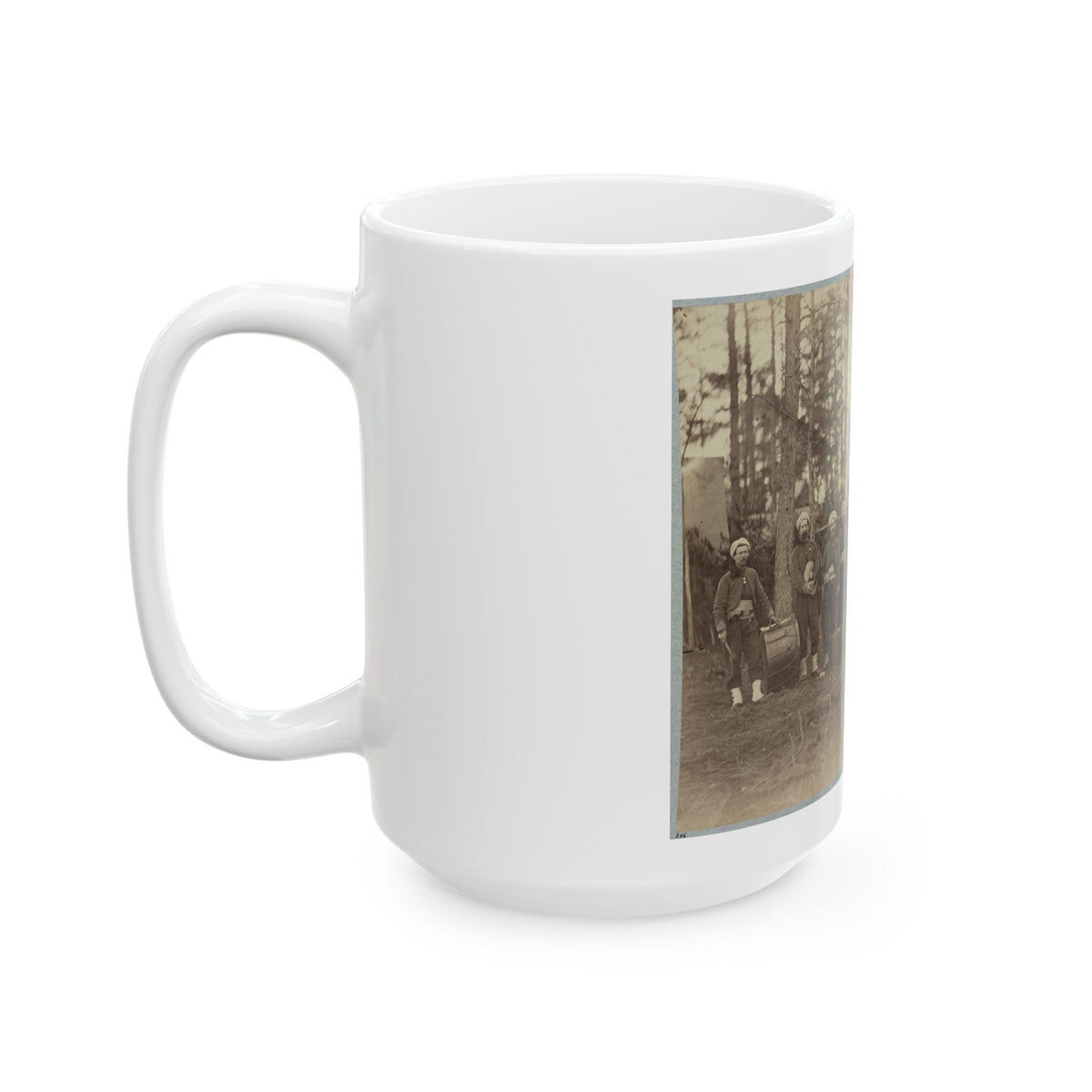 Band Of 114th Pennsylvania Infantry In Front Of Petersburg, Va., August, 1864 (U.S. Civil War) White Coffee Mug