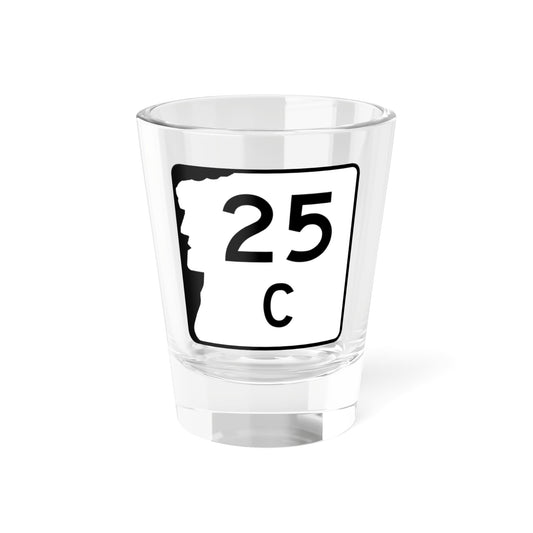 NH Route 25C (New Hampshire) (Road Sign) Shot Glass 1.5oz