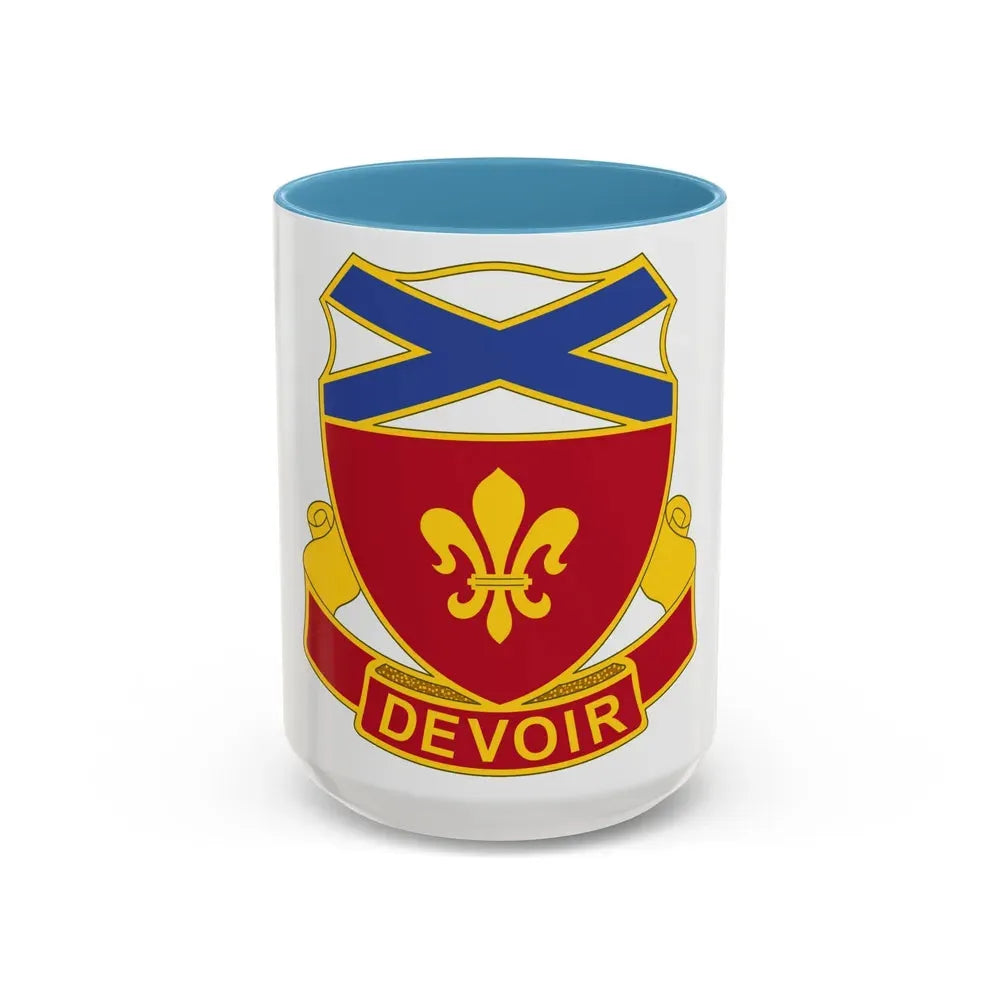 242 Engineer Battalion (U.S. Army) Accent Coffee Mug 15oz Light Blue - Go Mug Yourself