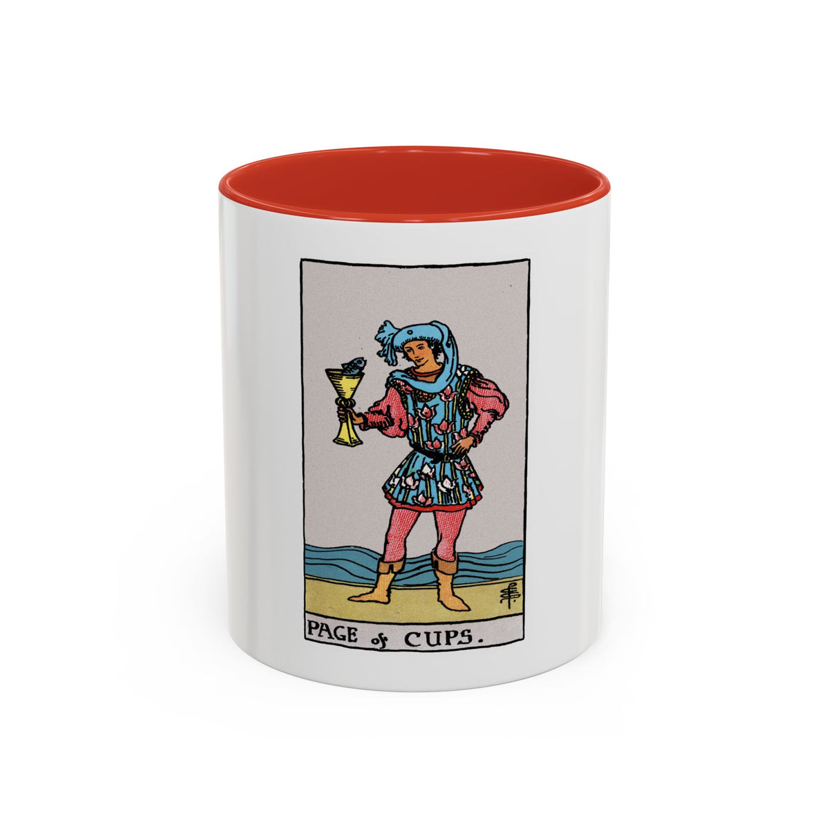 The Page of Cups (Tarot Card) Accent Coffee Mug