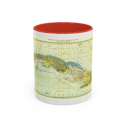 Central America - Cuba (1906) (Map) Accent Coffee Mug