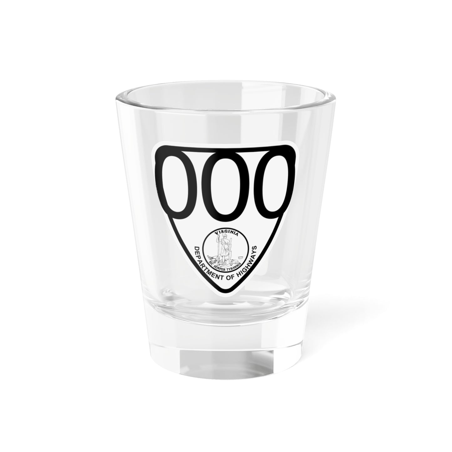 Virginia 000 1924 template (Virginia) (Road Sign) Shot Glass 1.5oz