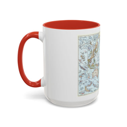 Pacific Ocean (1952) (Map) Accent Coffee Mug