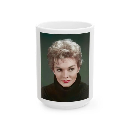 Kim Novak #304 (Vintage Female Icon) White Coffee Mug-15oz-Go Mug Yourself