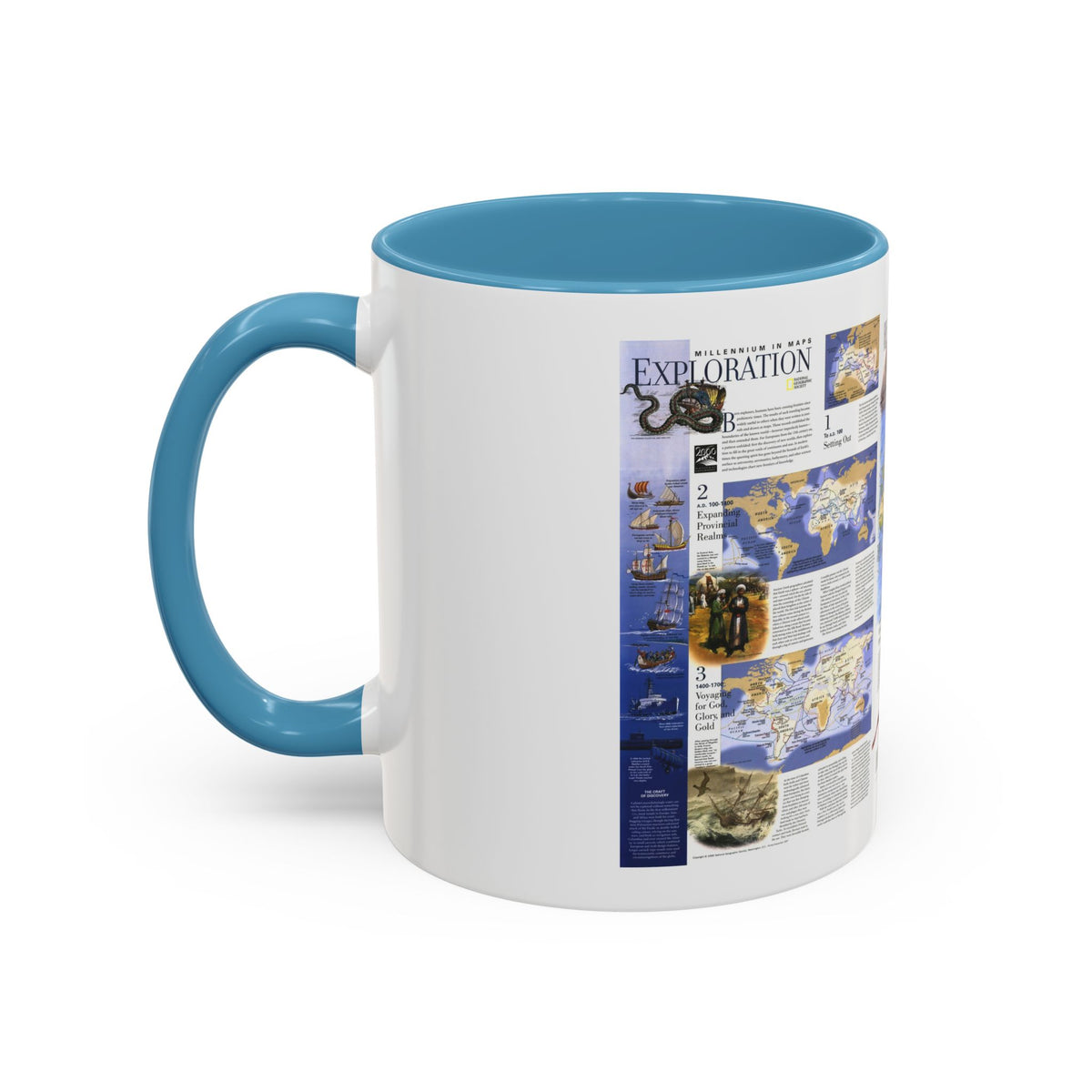 World Map - Exploration (1998) (Map) Accent Coffee Mug