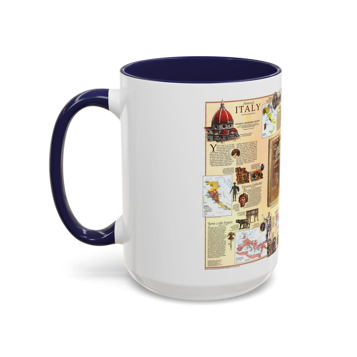 Italy - Historical (1995) (Map) Accent Coffee Mug