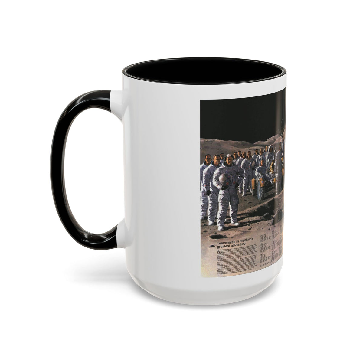 Space - Teammates in Mankind's Greatest Adventure (1973) (Map) Accent Coffee Mug