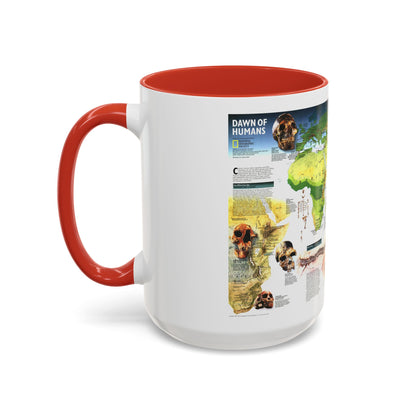 World Map - Dawn of Humans (1997) (Map) Accent Coffee Mug