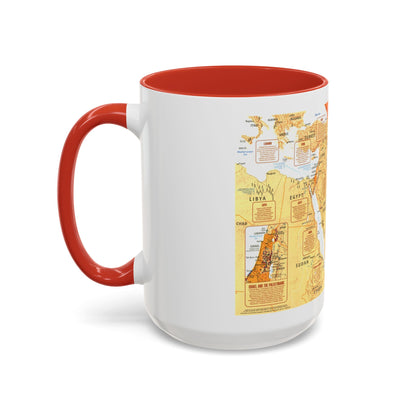 Middle East in Turmoil (1980) (Map) Accent Coffee Mug