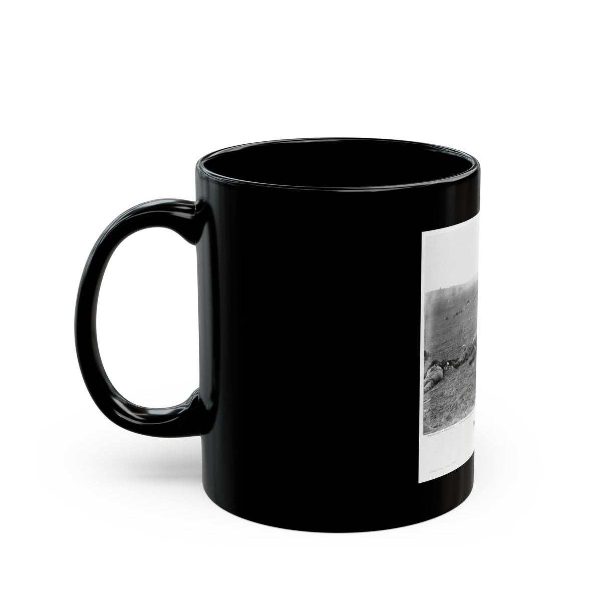 Incidents Of The War. A Harvest Of Death, Gettysburg, July, 1863 (U.S. Civil War) Black Coffee Mug