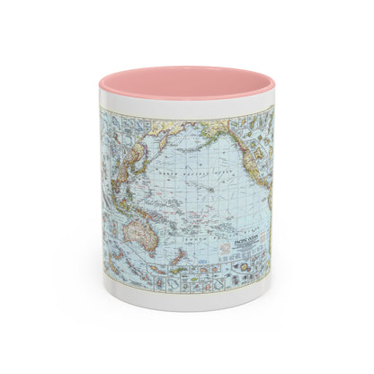 Pacific Ocean (1952) (Map) Accent Coffee Mug