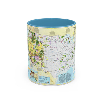 USA - Federal Lands in the Fifty States (1996) (Map) Accent Coffee Mug