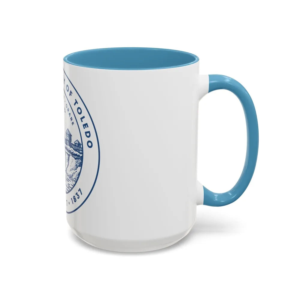 Seal of Toledo Ohio - Accent Coffee Mug-Go Mug Yourself