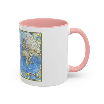 World Map (1970) (Map) Accent Coffee Mug
