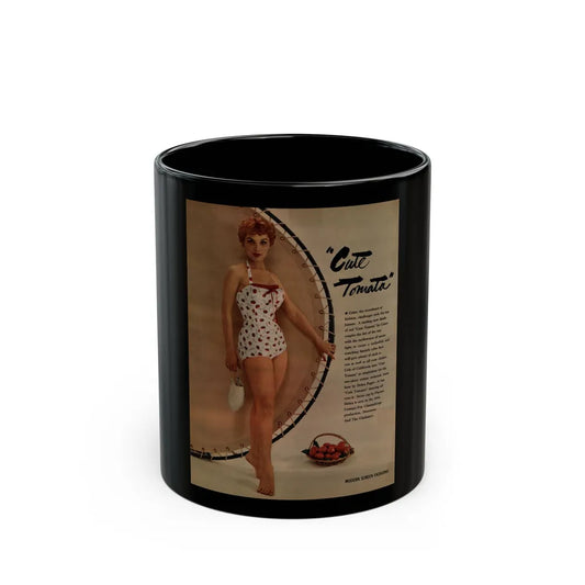 Debra Paget #530 - 1 Color Pin-Up Photo Page from Modern Screen '54 Magazine Page 1 (Vintage Female Icon) Black Coffee Mug-11oz-Go Mug Yourself