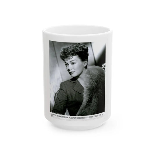 Barbara Rush #230 (Vintage Female Icon) White Coffee Mug-15oz-Go Mug Yourself