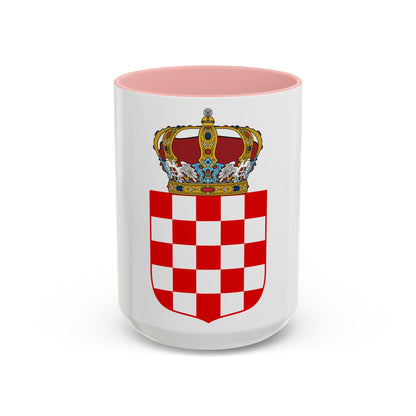 Coat of Arms of the Banate of Croatia - Accent Coffee Mug