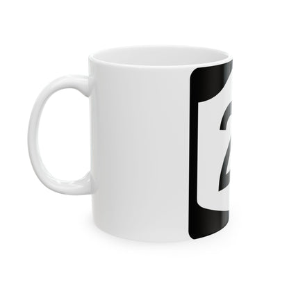 NY-21 (New York) (Road Sign) White Coffee Mug