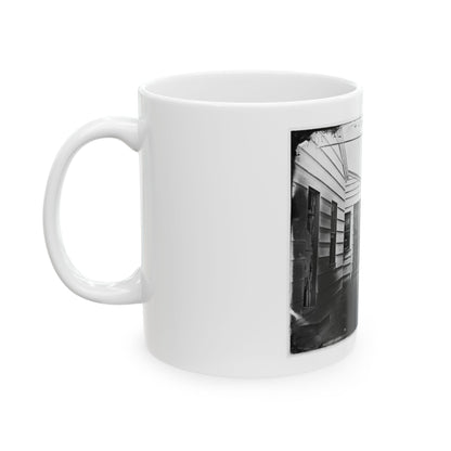 Washington, D.C. Convalescent Soldiers And Others Outside Quarters Of The Sanitary Commission Home Lodge (U.S. Civil War) White Coffee Mug