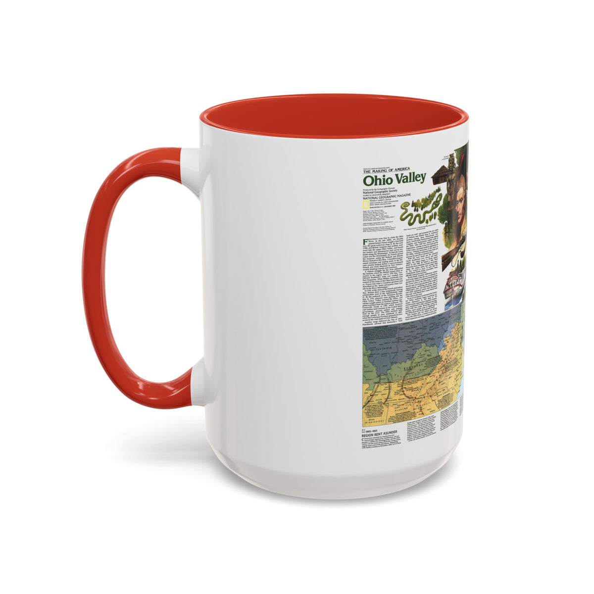 USA - Ohio Valley 2 (1985) (Map) Accent Coffee Mug