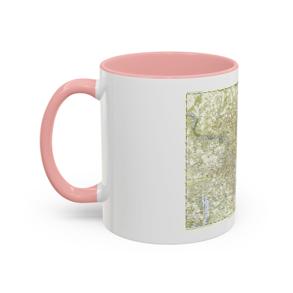 USA - Washington, Suburban (1948) (Map) Accent Coffee Mug