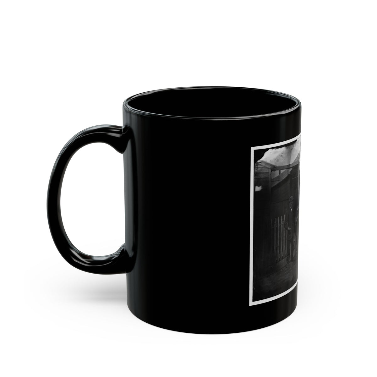 Washington, D.C. Group Of Sanitary Commission Workers At The Entrance Of The Home Lodge (U.S. Civil War) Black Coffee Mug