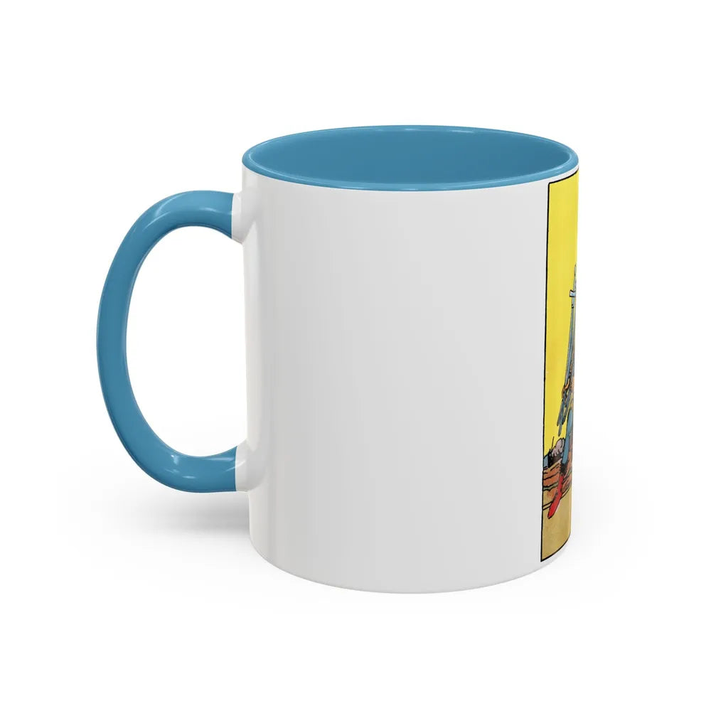 The 7 of Swords (Tarot Card) Accent Coffee Mug-Go Mug Yourself