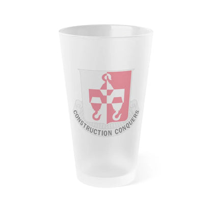 244 Engineer Battalion (U.S. Army) Frosted Pint Glass 16oz-Go Mug Yourself