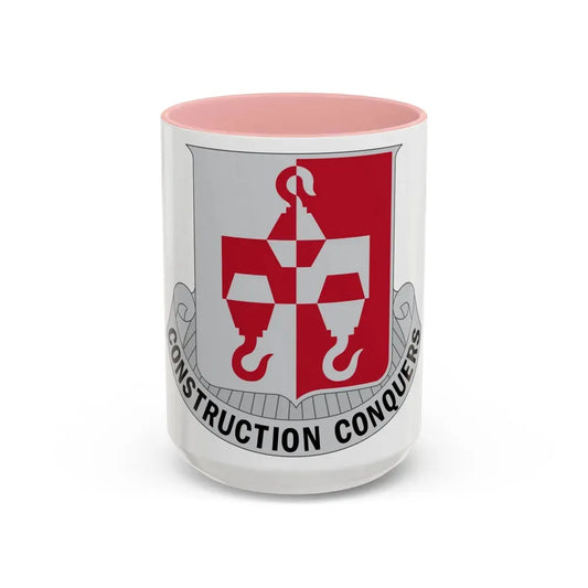 244 Engineer Battalion (U.S. Army) Accent Coffee Mug 11oz Pink - Go Mug Yourself