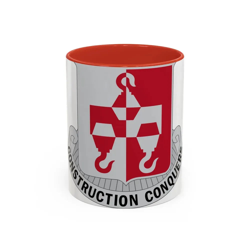 244 Engineer Battalion (U.S. Army) Accent Coffee Mug 11oz Red - Go Mug Yourself