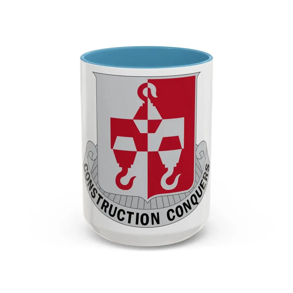 244 Engineer Battalion (U.S. Army) Accent Coffee Mug 15oz Light Blue - Go Mug Yourself