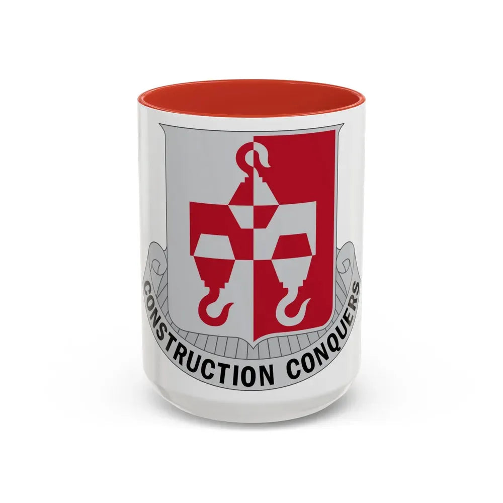 244 Engineer Battalion (U.S. Army) Accent Coffee Mug 15oz Red - Go Mug Yourself