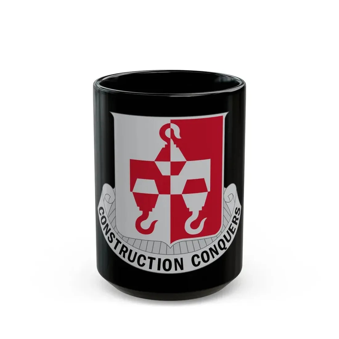 244 Engineer Battalion (U.S. Army) Black Coffee Mug 15oz - Go Mug Yourself