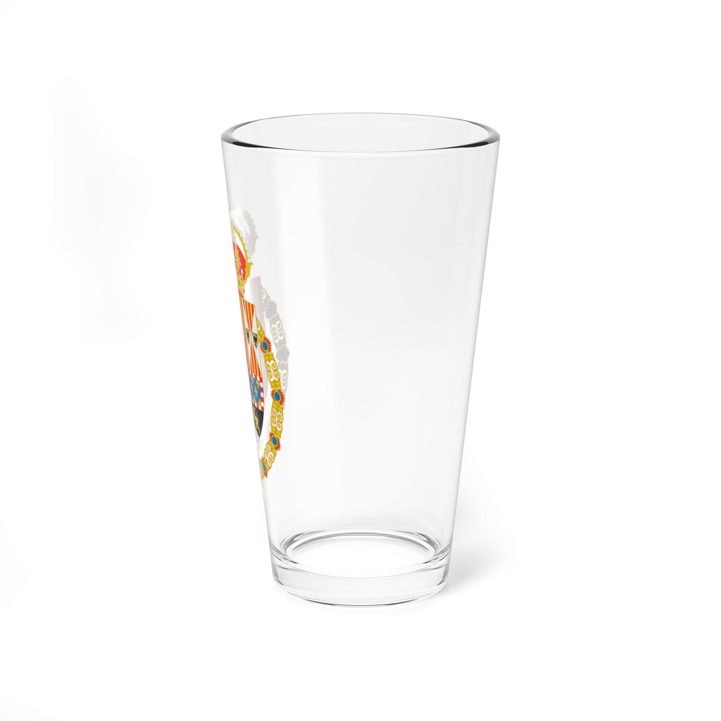 Escudo de Armas de Felipe V con Toison y Cruz Espiritu Santo (Spain) (Coat of Arms) Pint Glass 16oz