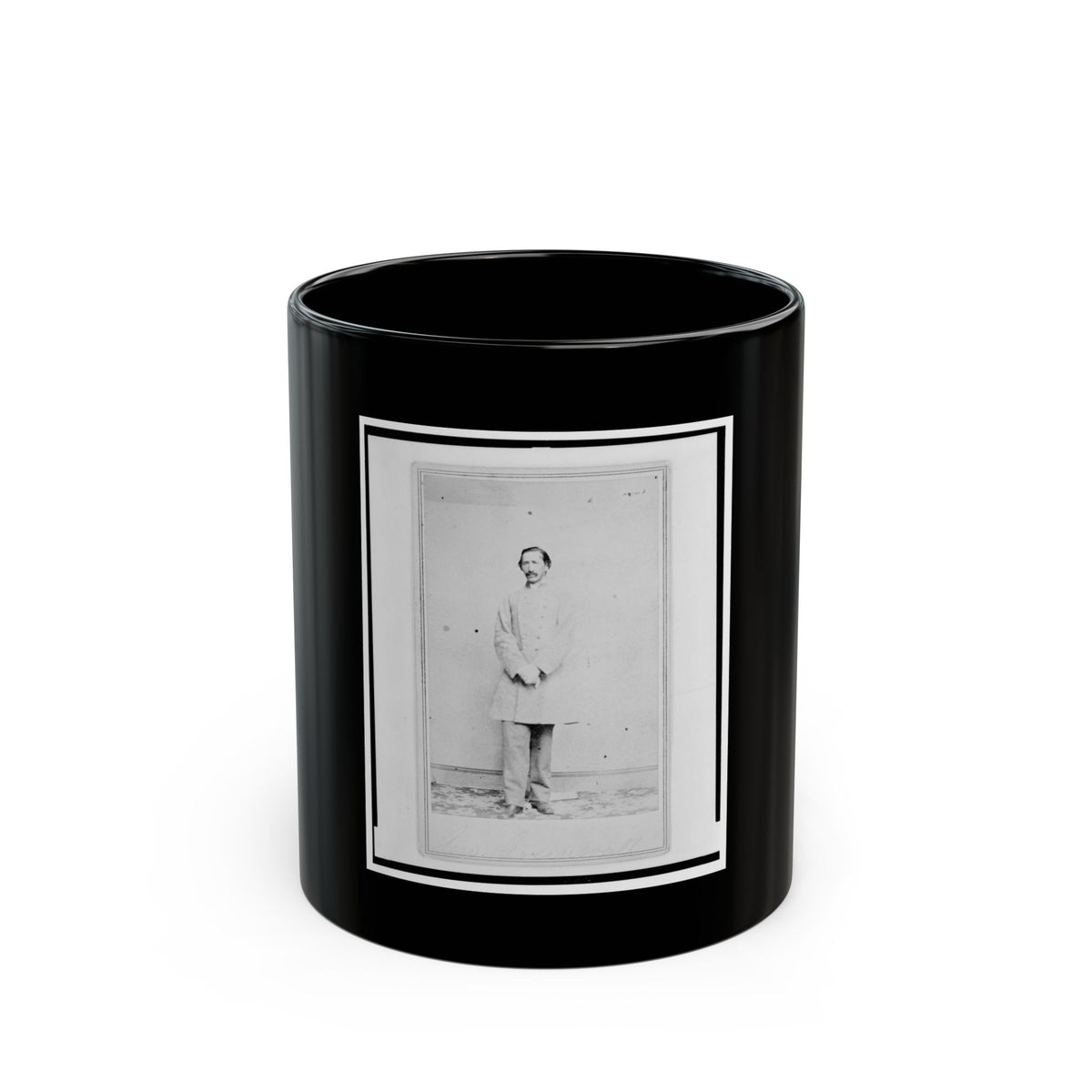A.( ) Greenwall, Confederate Army Officer, Full-Length Portrait, Facing Front (U.S. Civil War) Black Coffee Mug