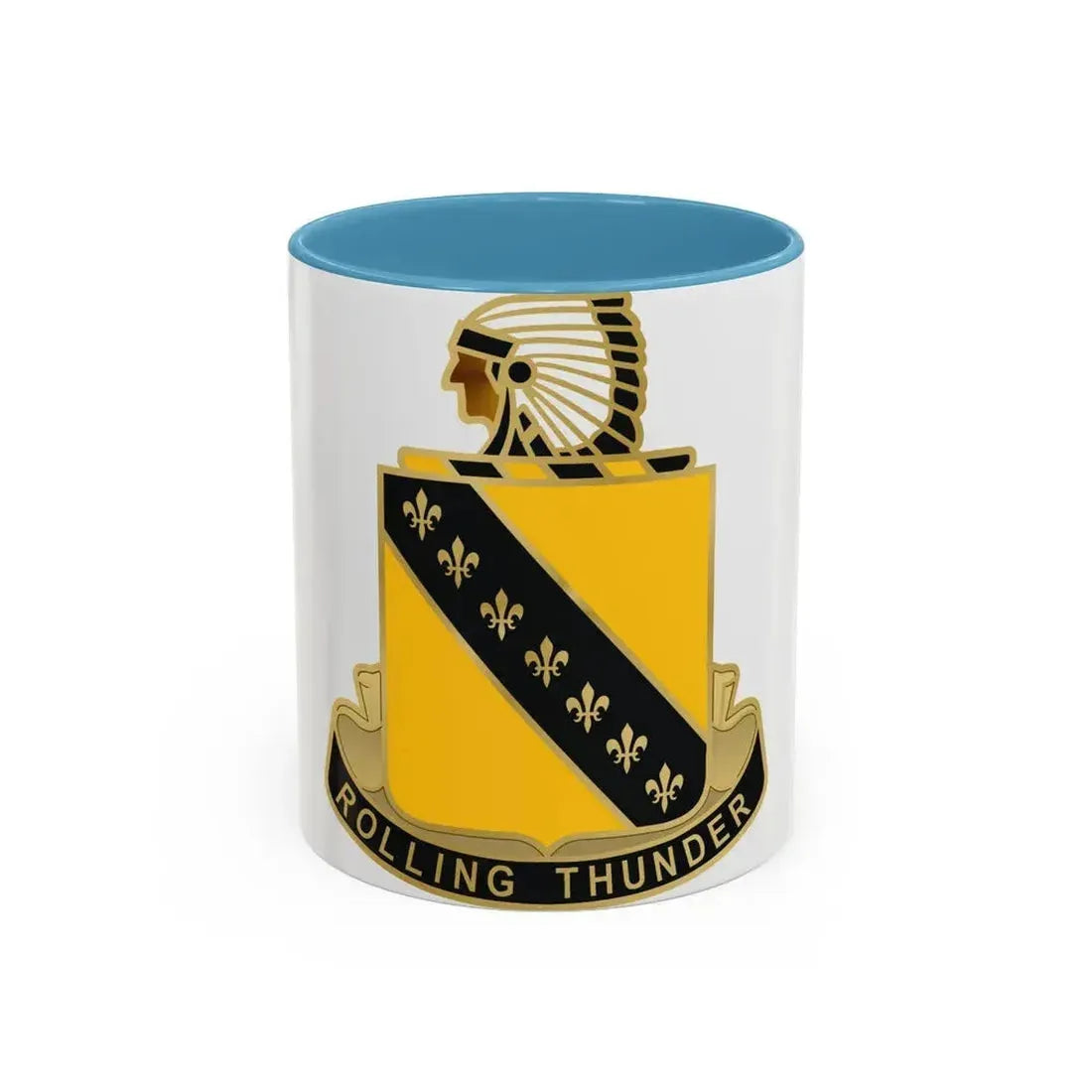 245 Armor Regiment (U.S. Army) Accent Coffee Mug 11oz Light Blue - Go Mug Yourself