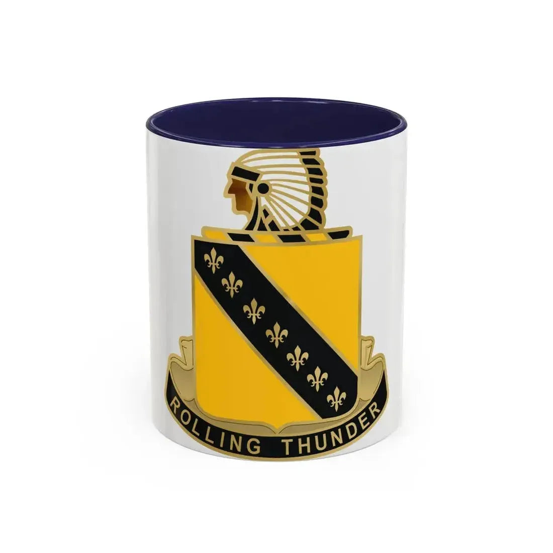 245 Armor Regiment (U.S. Army) Accent Coffee Mug 11oz Navy - Go Mug Yourself
