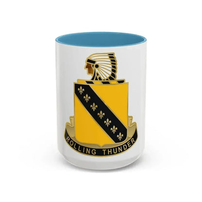245 Armor Regiment (U.S. Army) Accent Coffee Mug 15oz Light Blue - Go Mug Yourself
