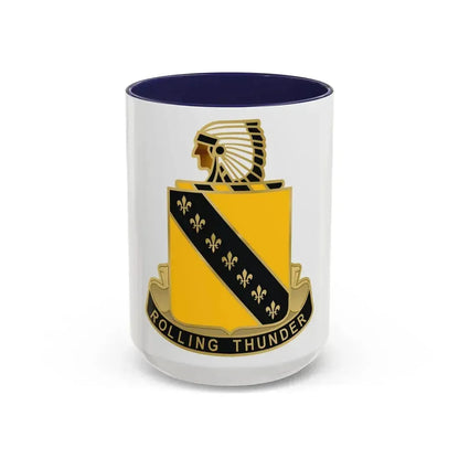 245 Armor Regiment (U.S. Army) Accent Coffee Mug 15oz Navy - Go Mug Yourself