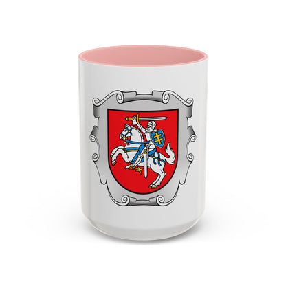 Coat of arms of the Ministry of the Interior of Lithuania - Accent Coffee Mug