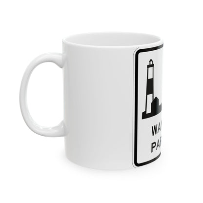 Wantagh Pkwy Shield (New York) (Road Sign) White Coffee Mug