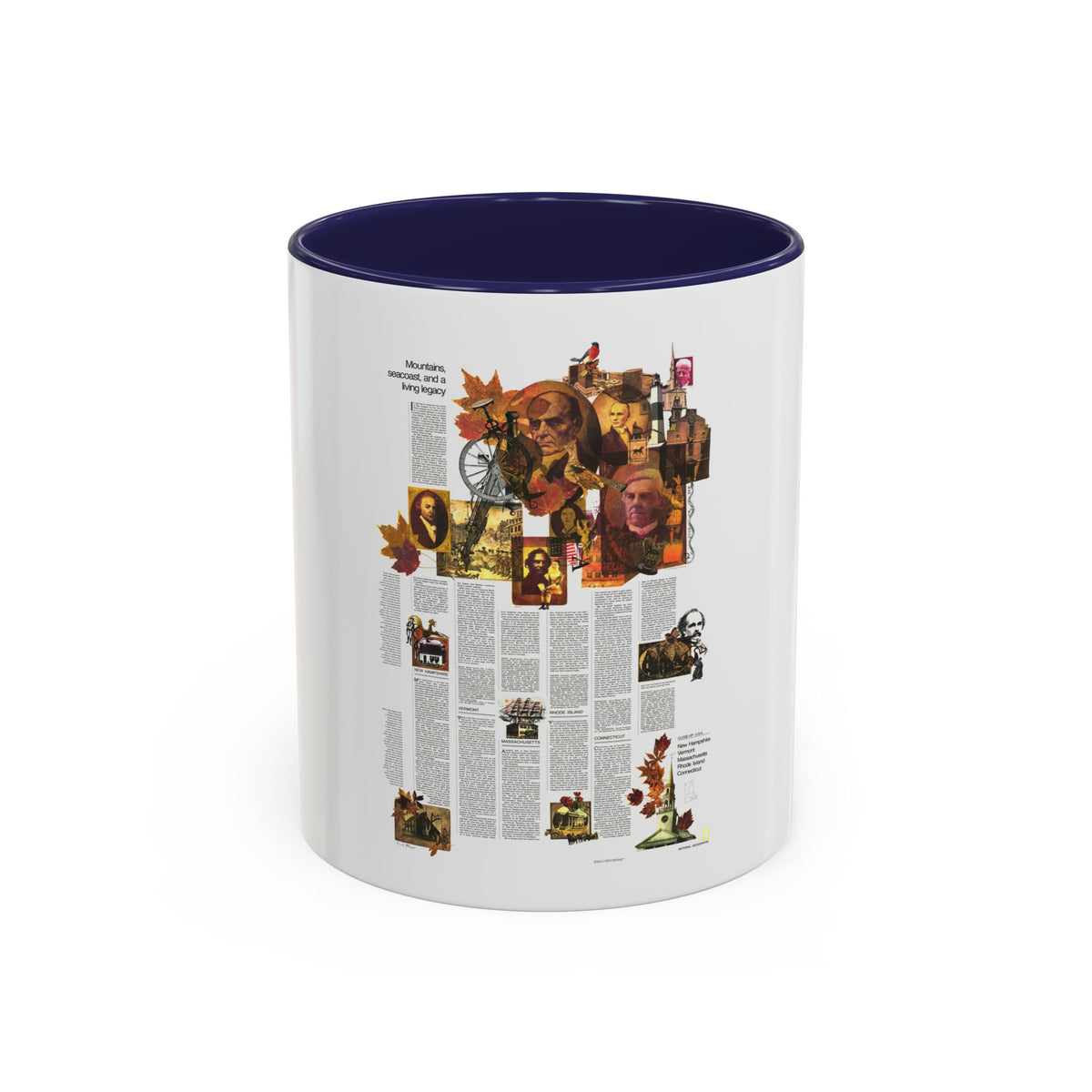 USA - Western New England 2 (1975) (Map) Accent Coffee Mug