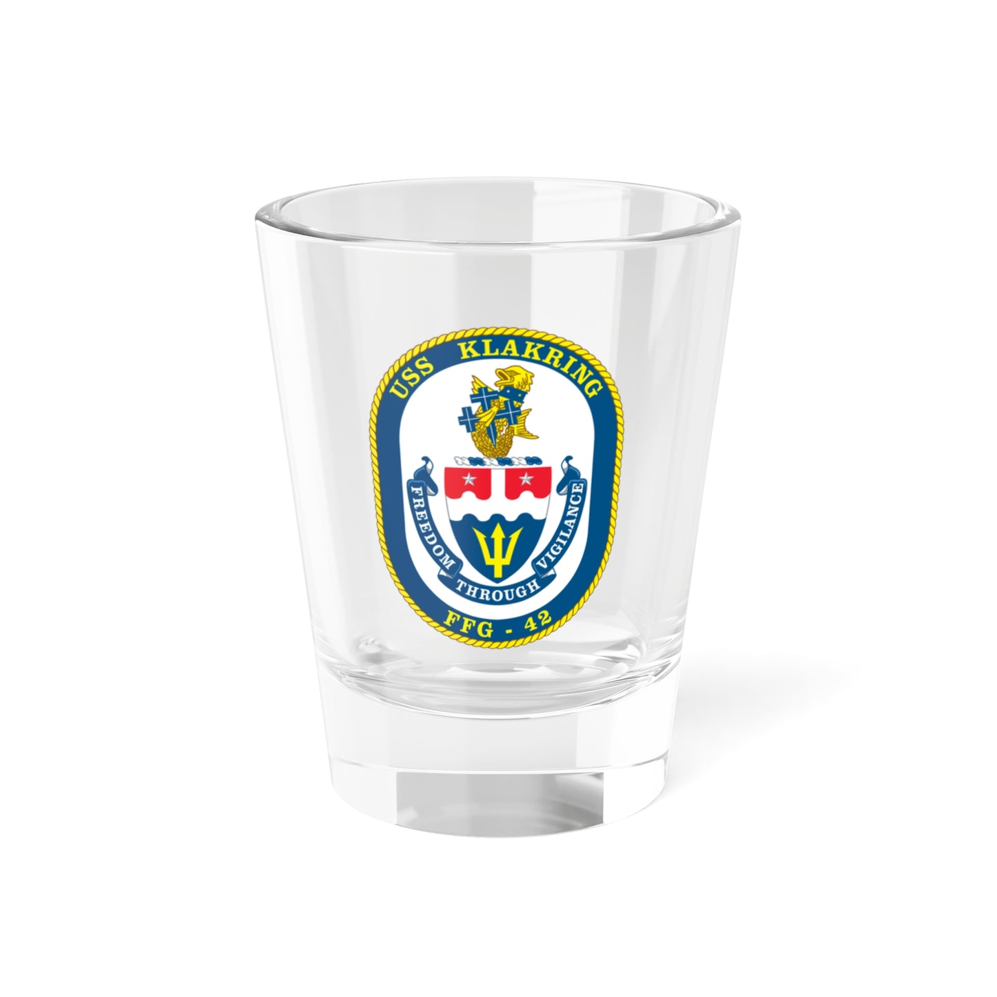 USS Klakring FFG 42 (U.S. Navy) Shot Glass 1.5oz