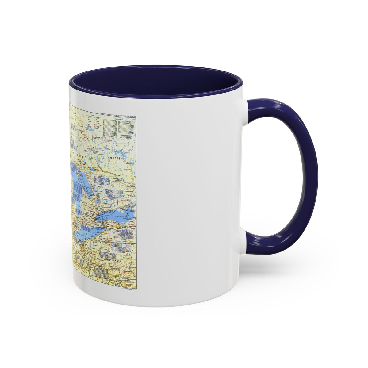 Canada - The Great Lakes 1 (1987) (Map) Accent Coffee Mug