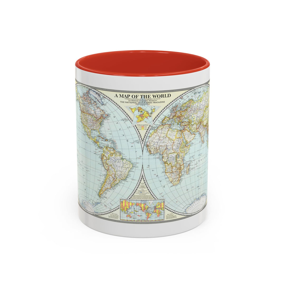 World Map (1941) (Map) Accent Coffee Mug