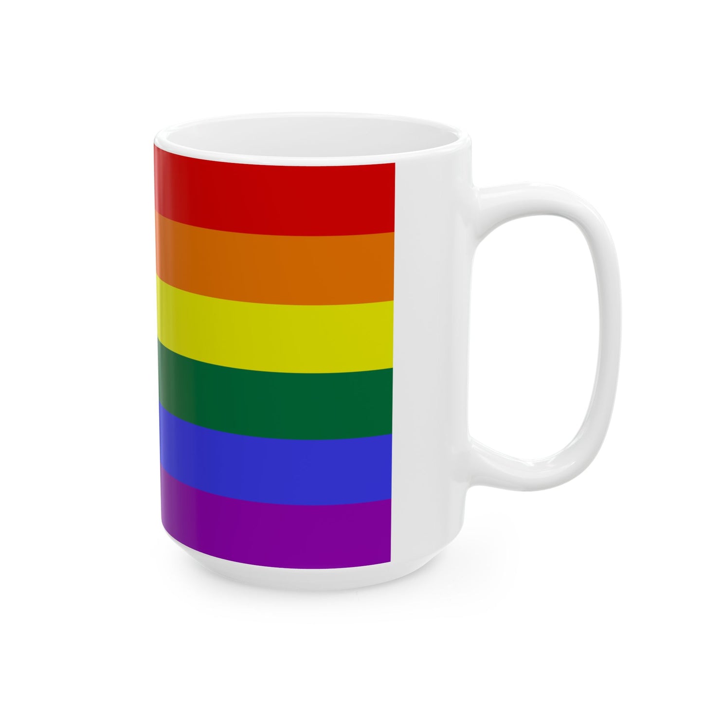 LGBT USA flag cropped (United States) White Coffee Mug